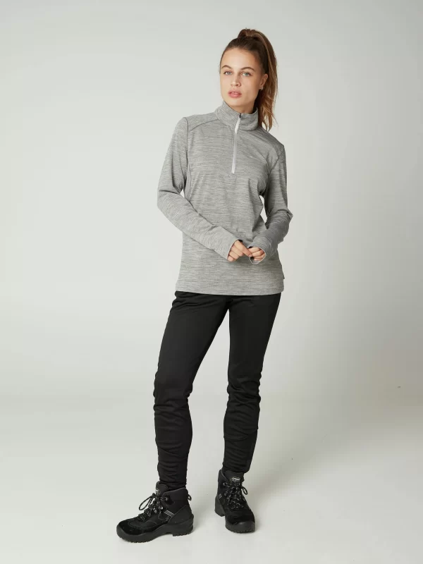 Protest 1/4 Fleece “ PRTSENNA In Dark Grey Melee 4