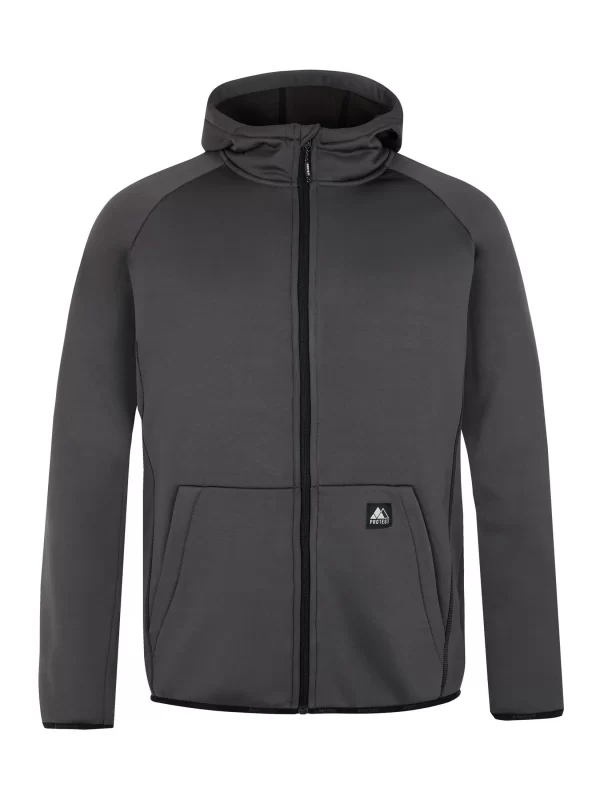 Protest Full Zip Hoodie “ SOUR In Deep Grey 1
