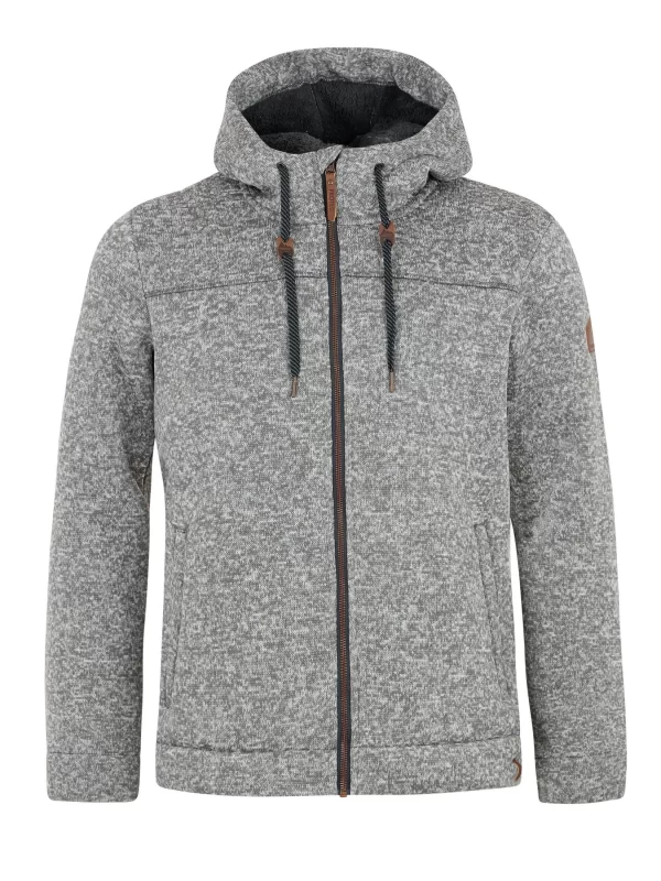 Protest Full Zip Hoodie “ SPARROW 21 In Dark Grey Melee 1