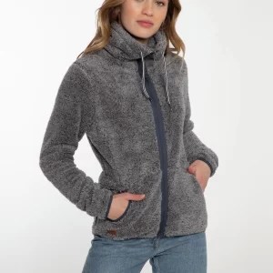 Protest Full Zip Top “ RIRI In Dark Grey Melee 11