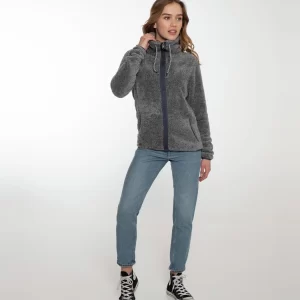 Protest Full Zip Top “ RIRI In Dark Grey Melee 13