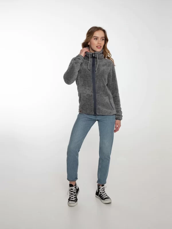 Protest Full Zip Top “ RIRI In Dark Grey Melee 4