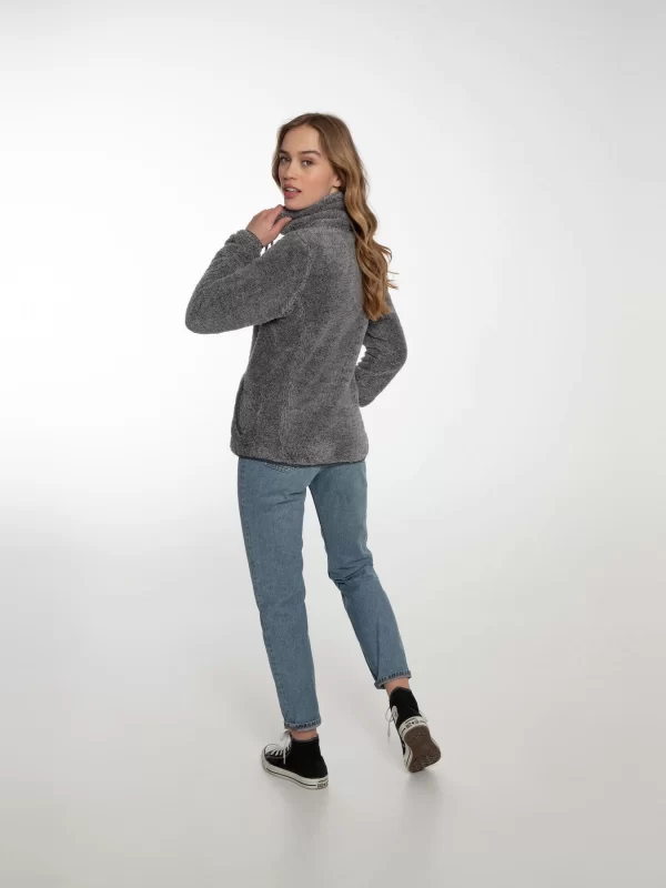 Protest Full Zip Top “ RIRI In Dark Grey Melee 8
