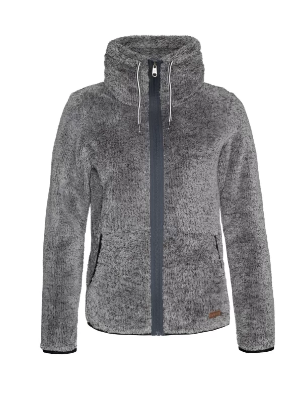 Protest Full Zip Top “ RIRI In Dark Grey Melee 1