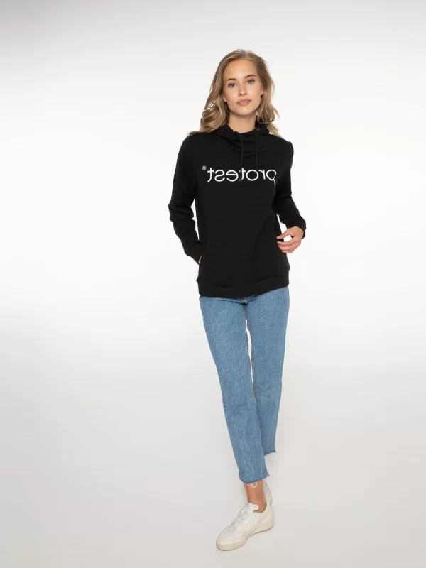 Protest Hoodie “ CLASSIC LOGO HOODY In True Black 4