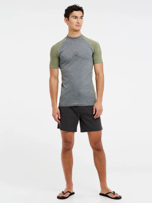 Protest Kurzarm-Rashguard “ PRTHORROCKS In Dark Grey Melee 4