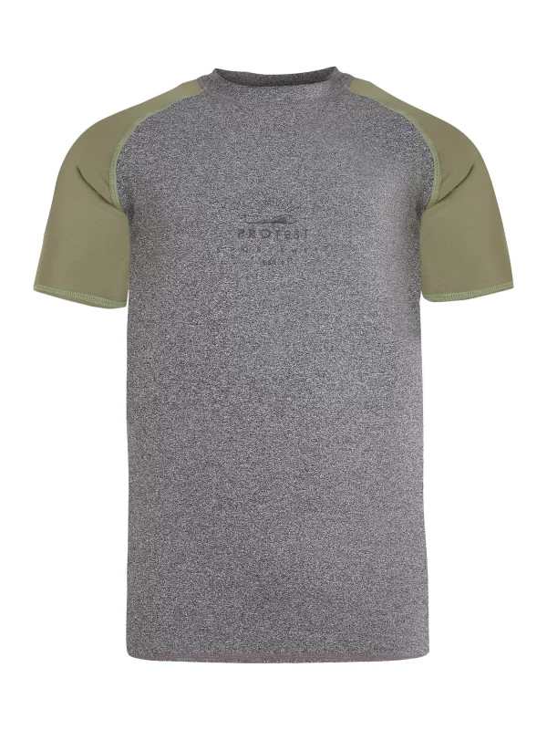 Protest Kurzarm-Rashguard “ PRTHORROCKS In Dark Grey Melee 1