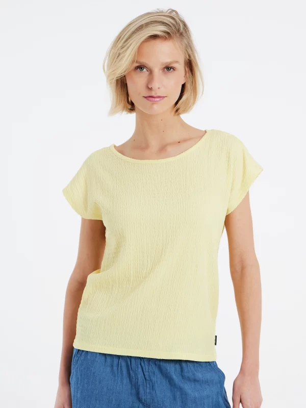 Protest T-shirt “ PRTBOREAL In MacaroonYellow 3