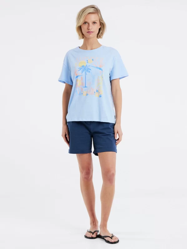 Protest T-shirt “ PRTESSE In Chambray Blue 4