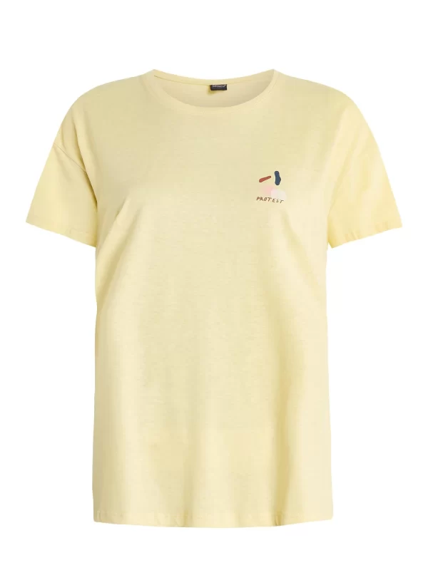 Protest T-shirt “ PRTKOI In MacaroonYellow 1